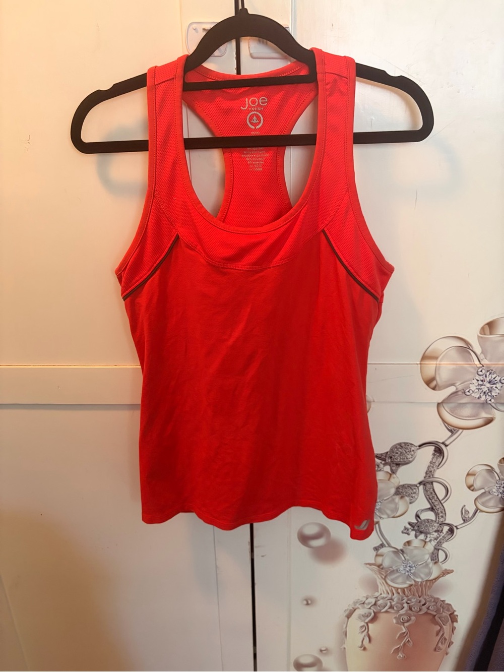 Joe Fresh Red Racerback Muscle Tee with Contrast Piping
